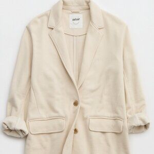 Womens Aerie Fleece Blazer in Cake Batter-Size S/P-Excellent Condition